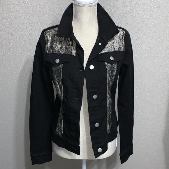 Chaser Black Denim Jacket M - Picture 5 of 12